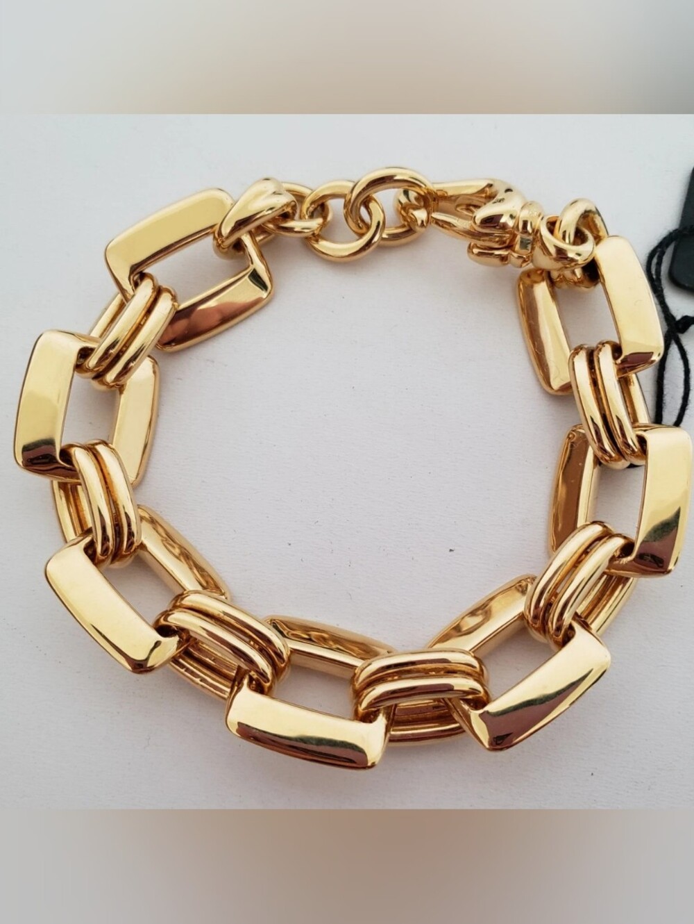 Milor Italy 14kt Yellow Gold Resin Core Link Bracelet